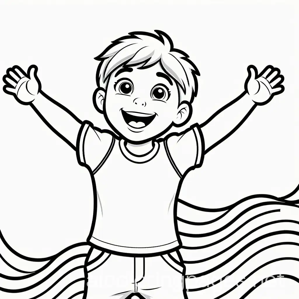 Joyful-Young-Boy-Coloring-on-a-Simple-Page