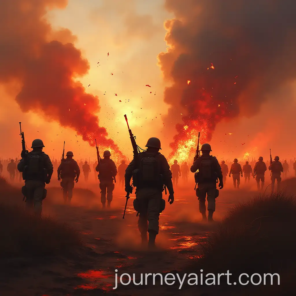 Warriors-Battling-Amidst-Gunpowder-and-Flames