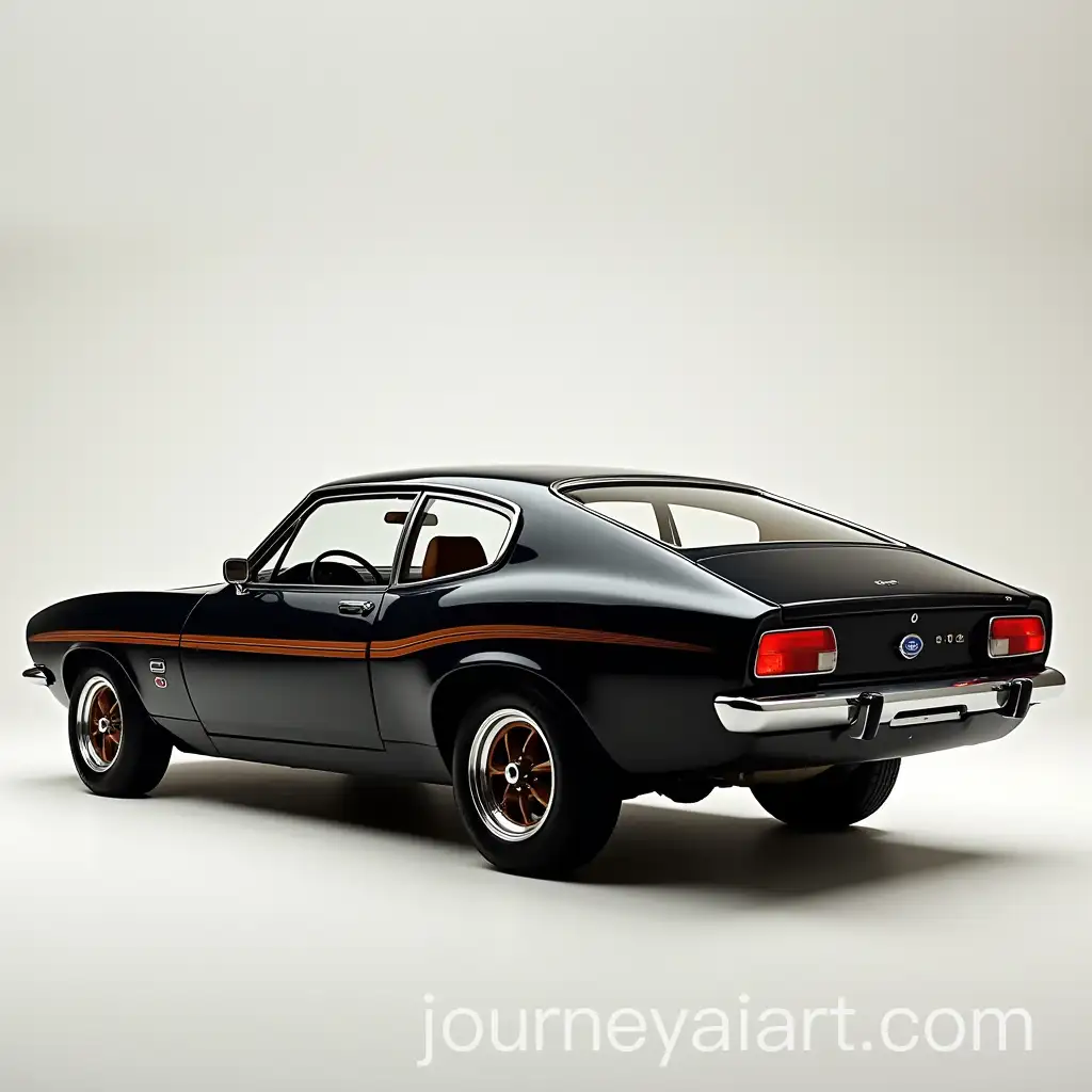 1974-Ford-Capri-Coupe-and-De-Tomaso-GT-1974-Fastback-in-Black-and-Brown-Colors-Side-Rear-View