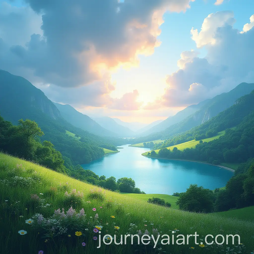 Vibrant-Natural-Landscape-with-Expansive-Skies-and-Lush-Greenery