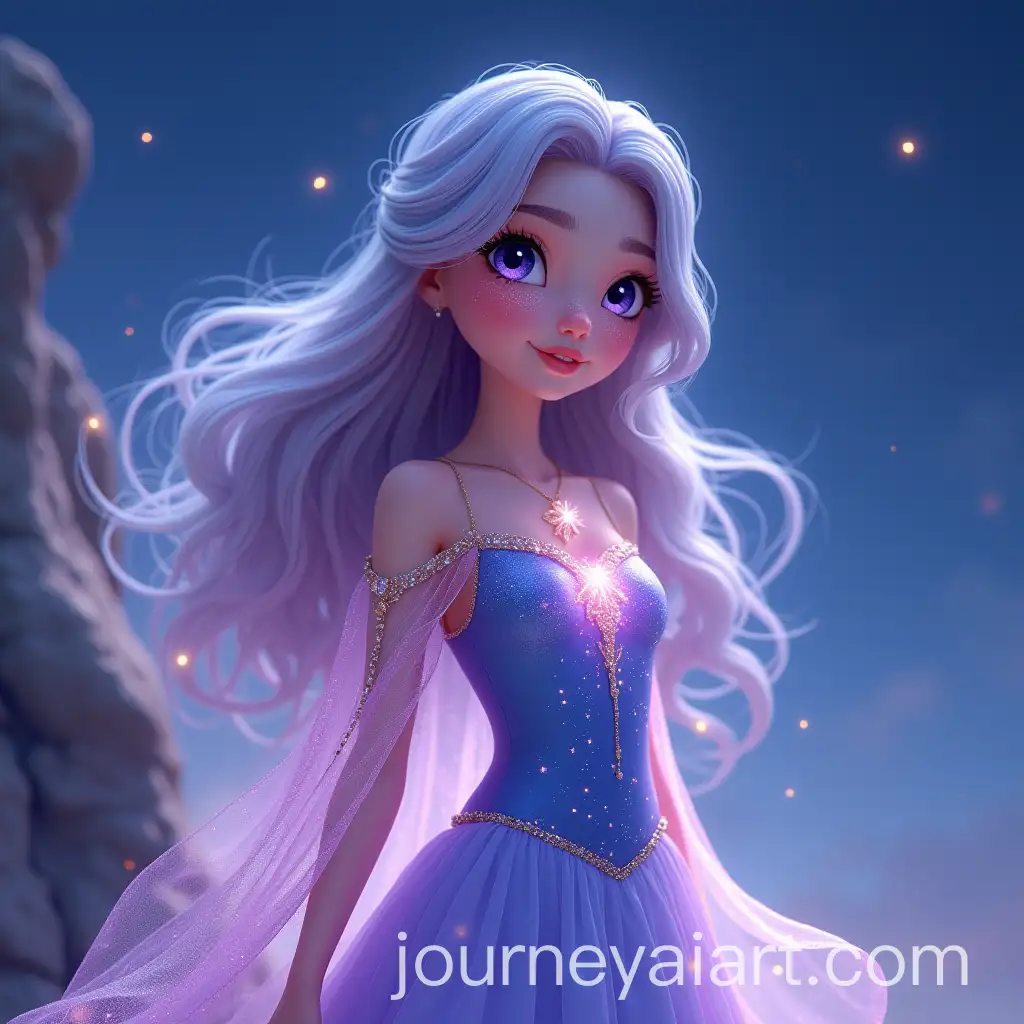 Magical-Girl-with-LavenderSilver-Hair-and-Celestial-Gown-Under-Starry-Sky