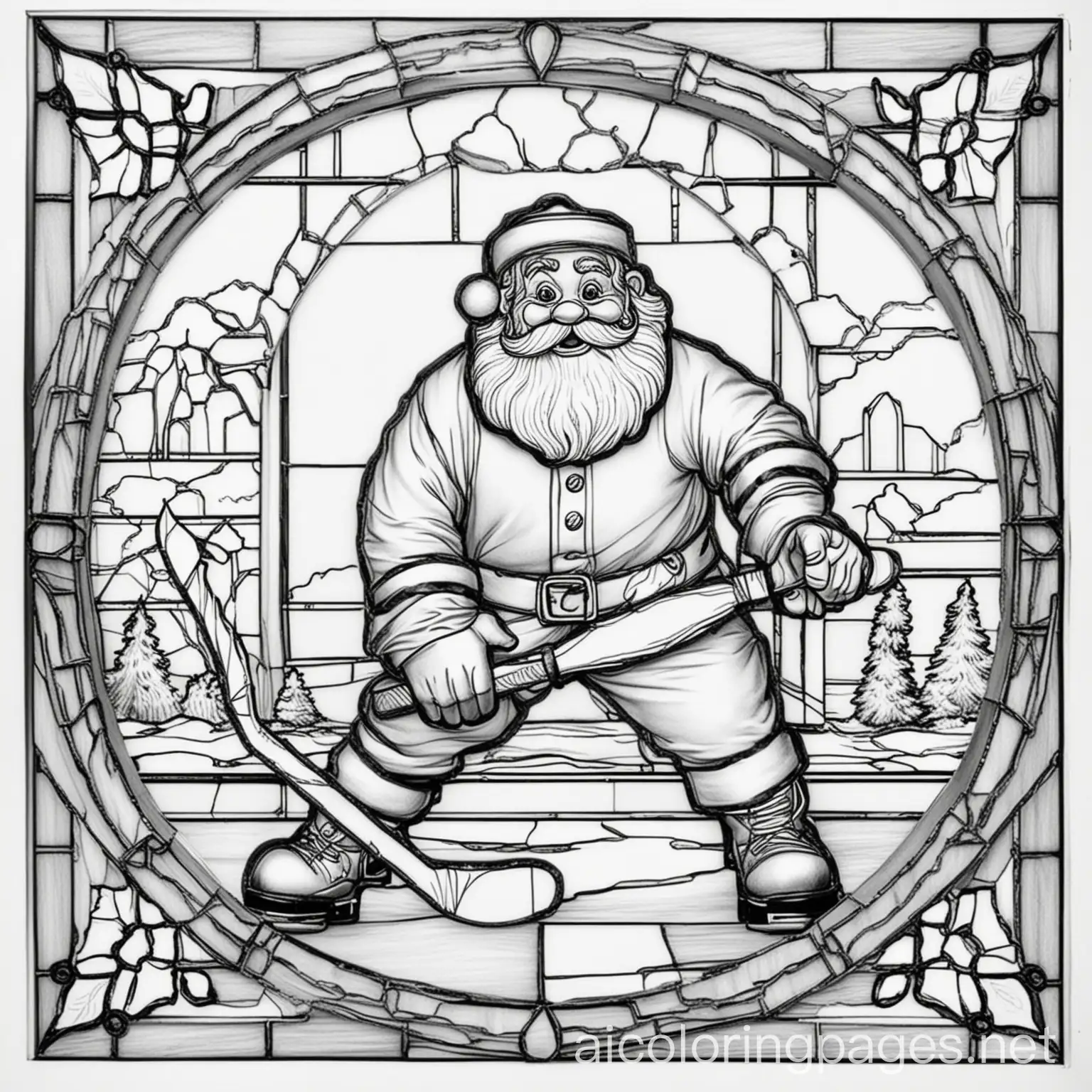 Santa-Claus-Ice-Hockey-Coloring-Page-for-Kids