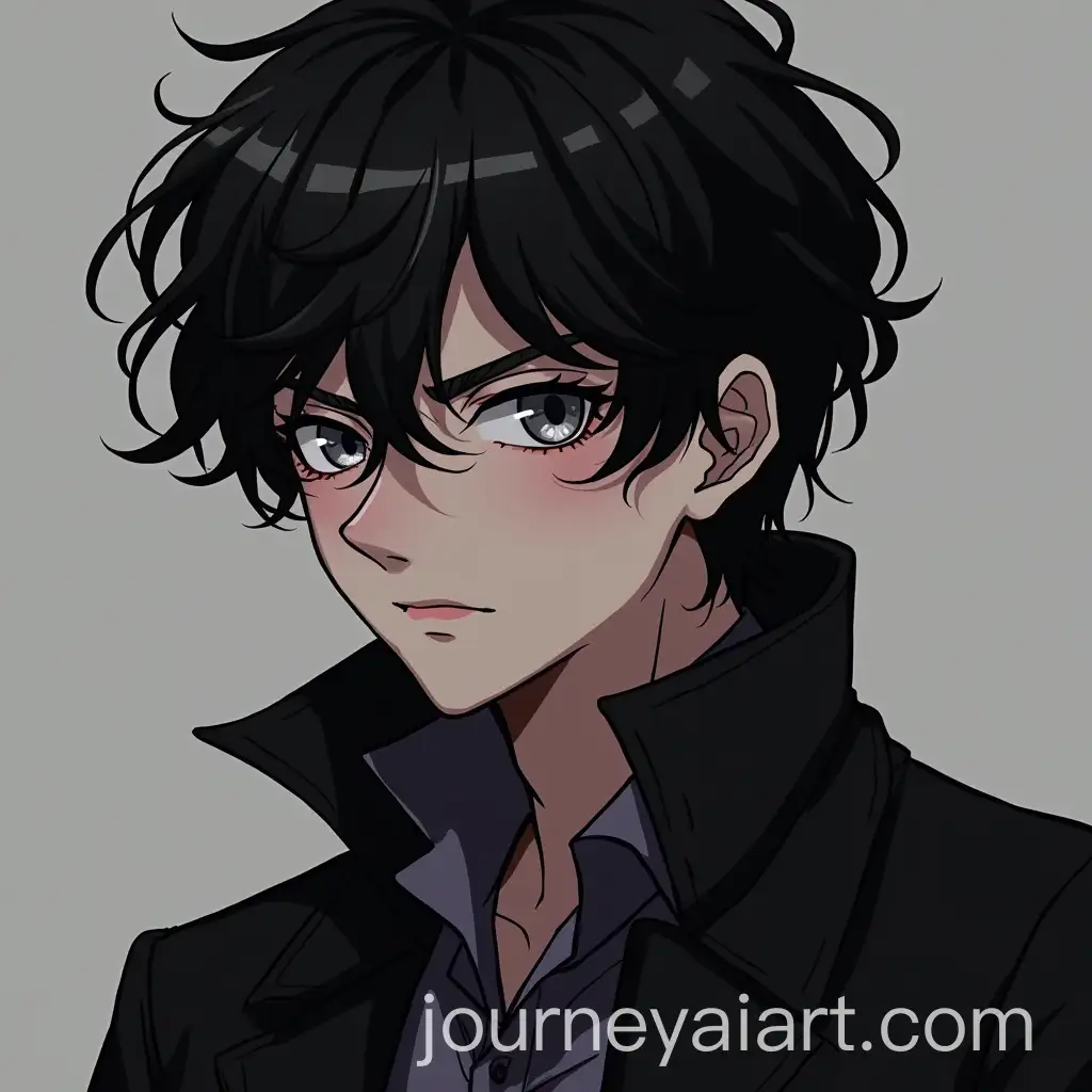 Man-with-Wavy-Black-Hair-and-Grey-Eyes-in-Coffin-on-Andy-and-Leyley-Art-Style