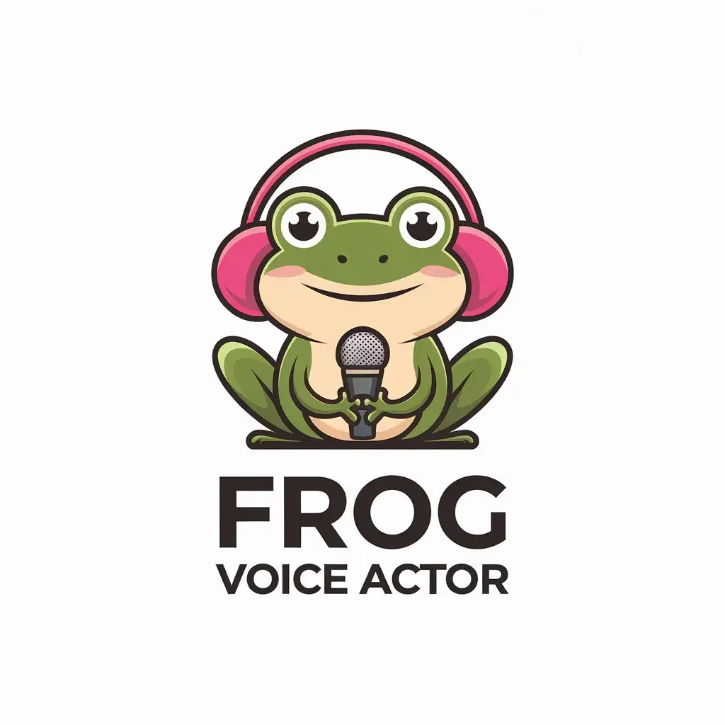 LOGO-Design-for-Frog-Voice-Actor-Minimalist-Aesthetic-with-Cute-Frog-and-Microphone