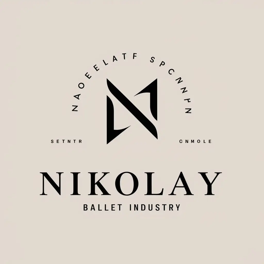 LOGO-Design-for-Nikolay-Elegant-Vector-Logo-with-Points-Symbol-Ideal-for-Ballet-Industry