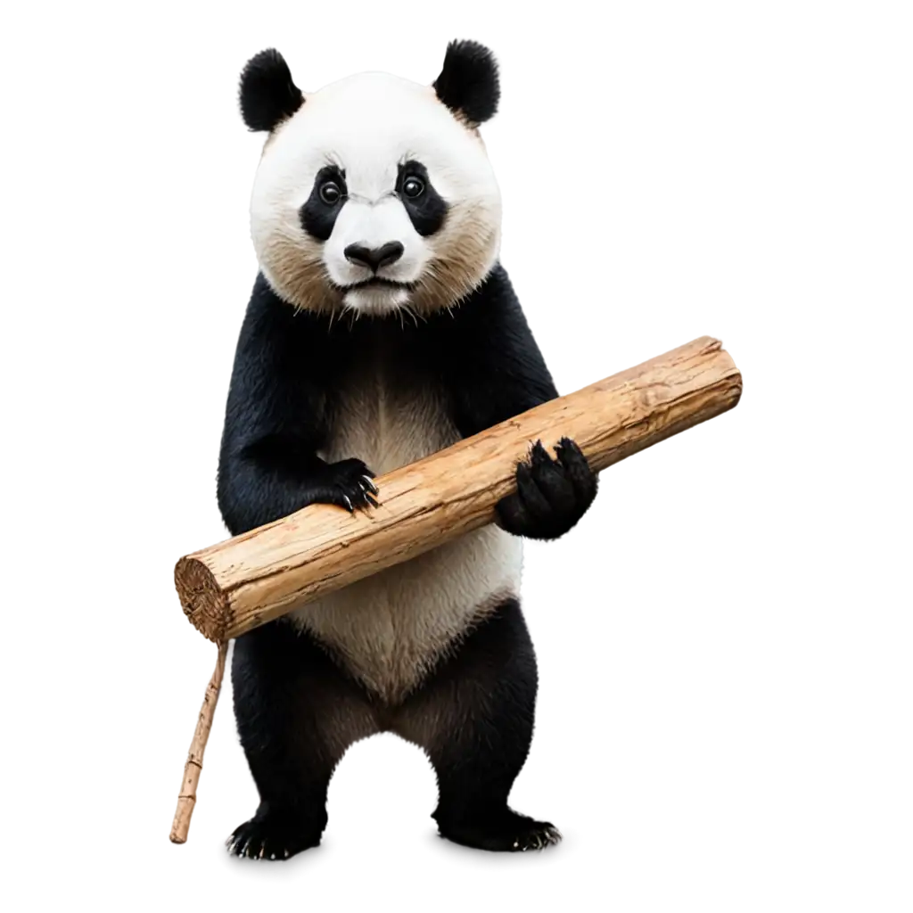 Panda-Holding-Wood-PNG-Image-HighQuality-Transparent-Background-for-Creative-Projects