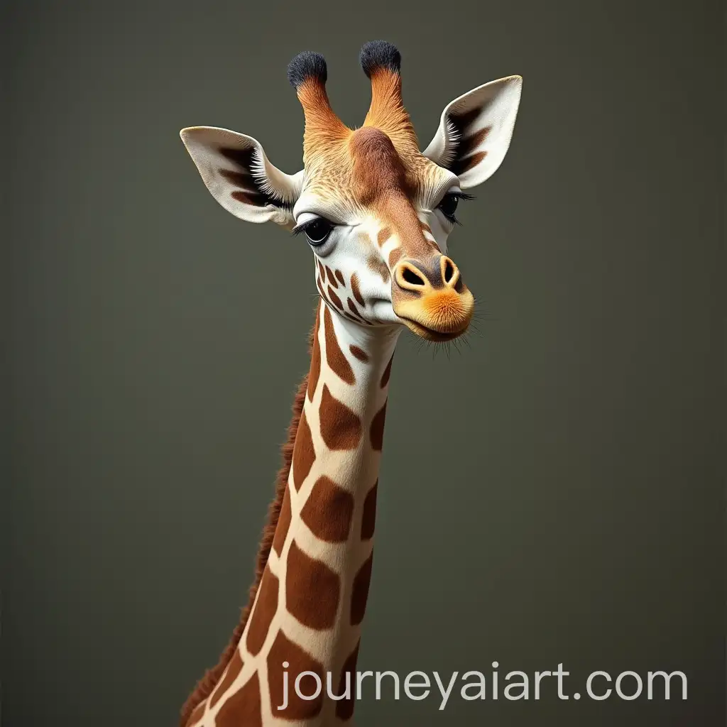 Giraffe-with-a-Long-HumanLike-Neck-and-Knot
