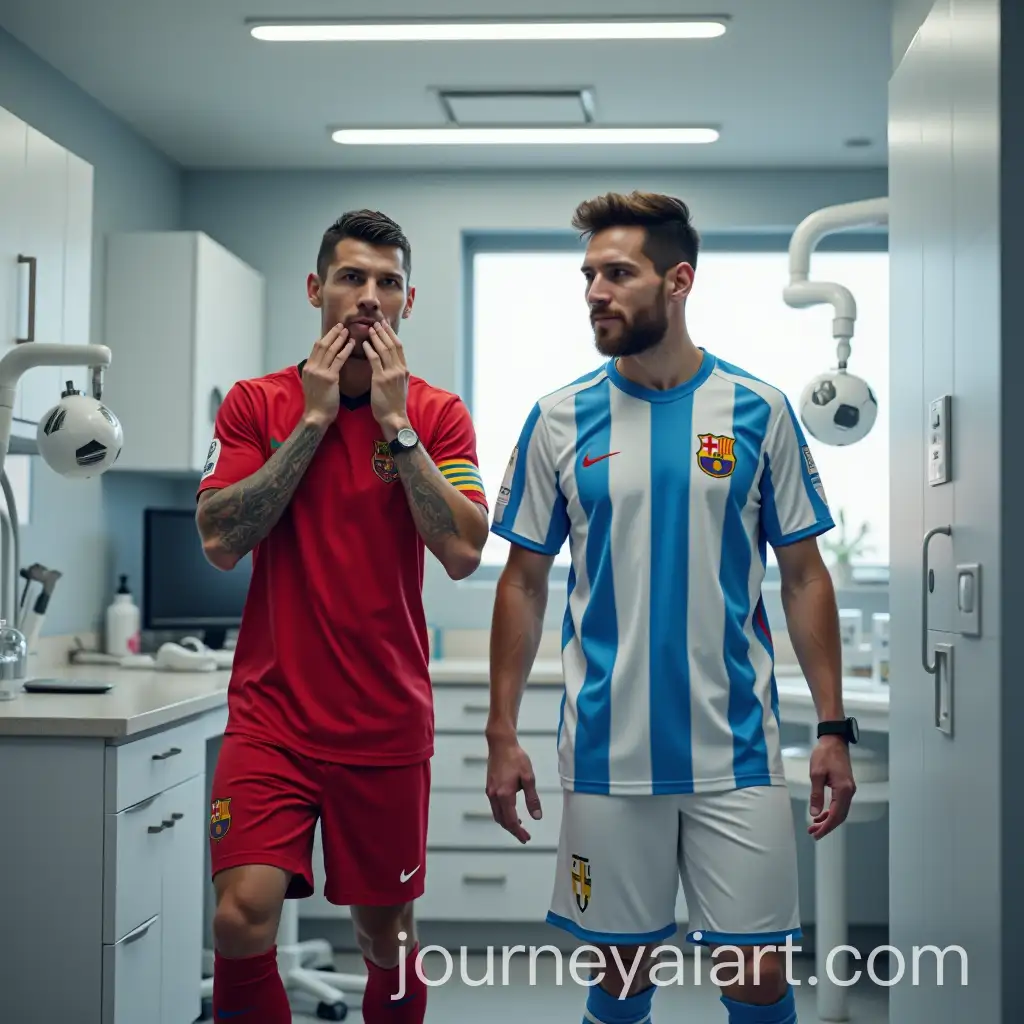 Cristiano-Ronaldo-and-Lionel-Messi-Visiting-a-Modern-Dentists-Office