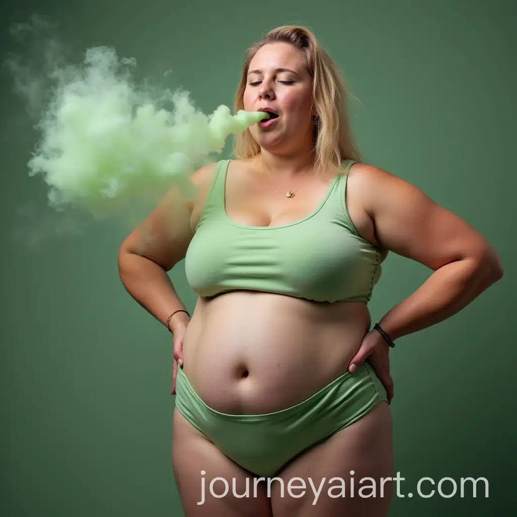 Obese-Blonde-Woman-Farting-with-Stinky-Green-Gas