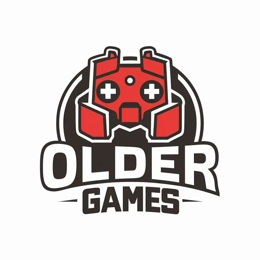 LOGO-Design-For-Older-Games-Classic-Gaming-Symbol-with-Clear-Background