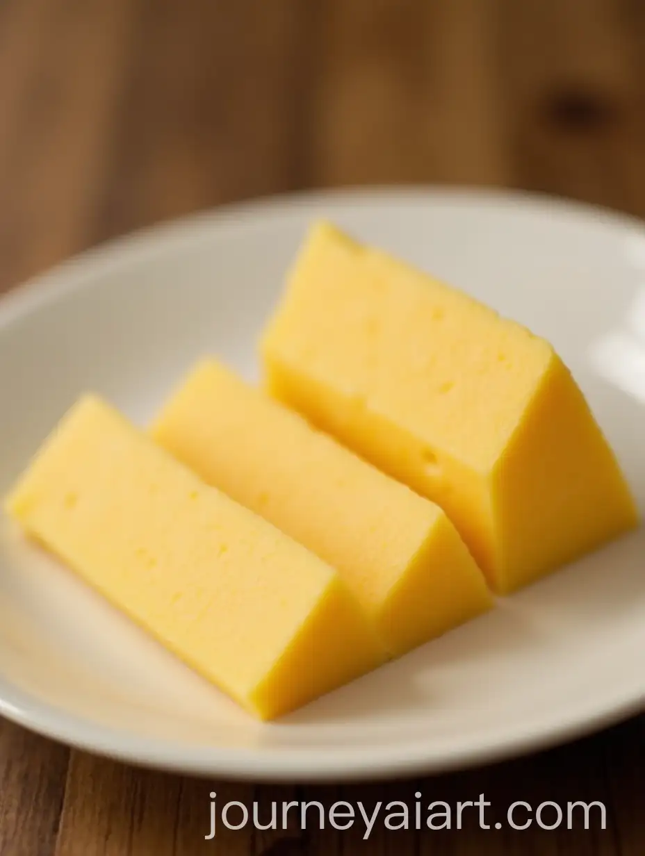 Sliced-Cheese-on-a-Plate-with-Clear-Focus