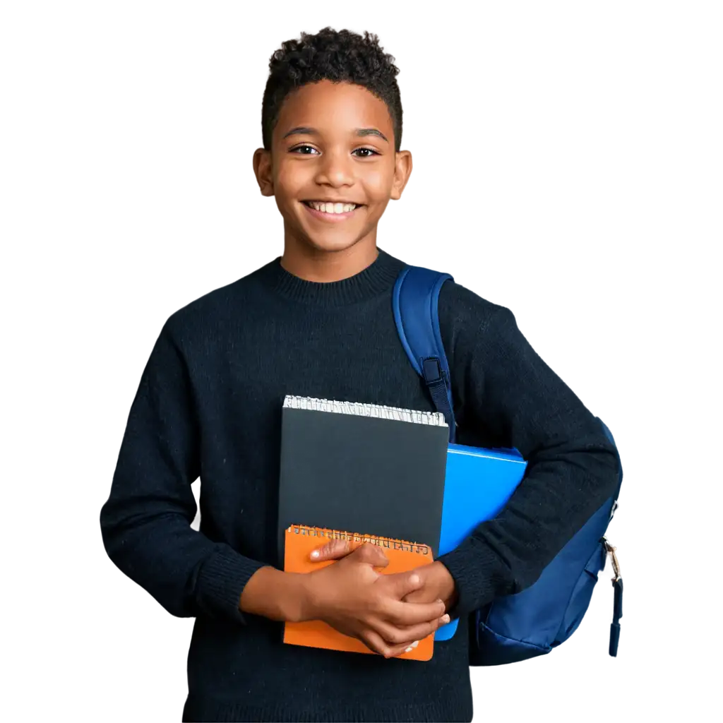 Smiling-Black-Boy-with-School-Supplies-PNG-HighQuality-Transparent-Image-for-Educational-and-Creative-Use