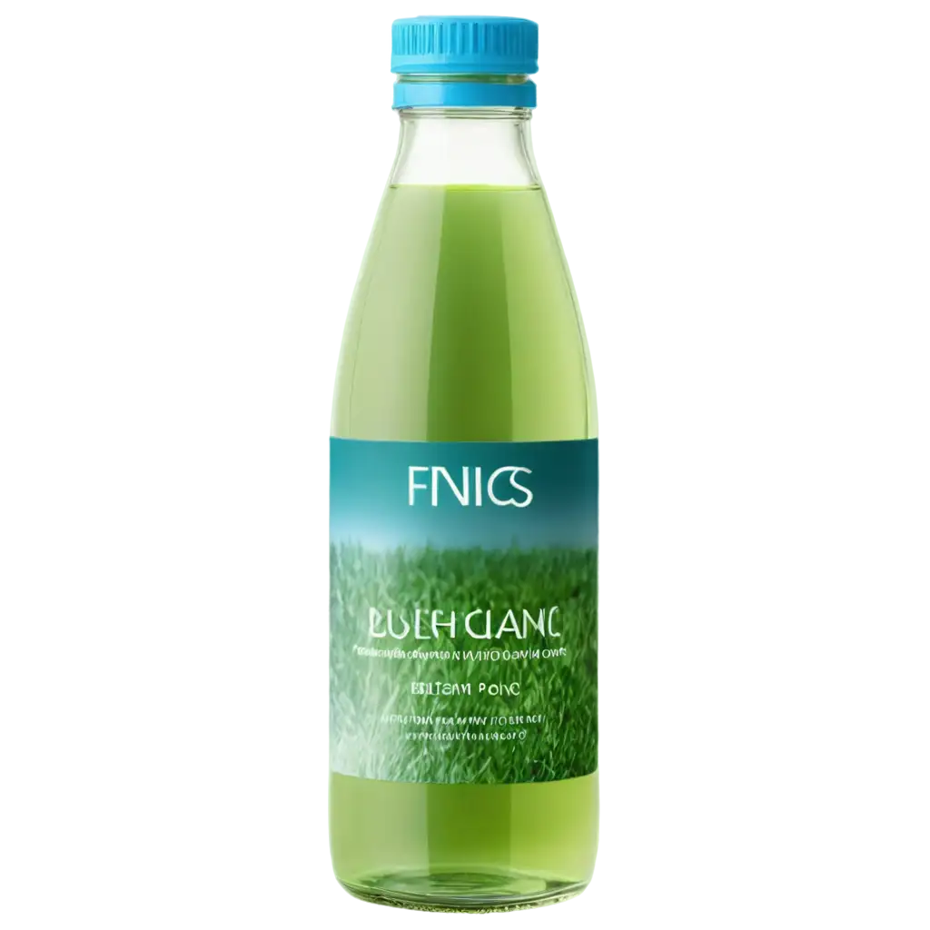 HighQuality-PNG-Image-of-Transparent-Green-Plastic-Bottle-with-Spiral-Creamy-Liquid-and-Elegant-Modern-Typography