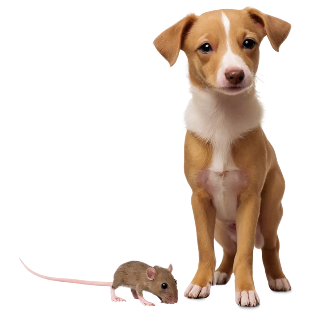 Dog-and-Mouse-PNG-Image-Clear-HighQuality-Visual-for-Versatile-Applications