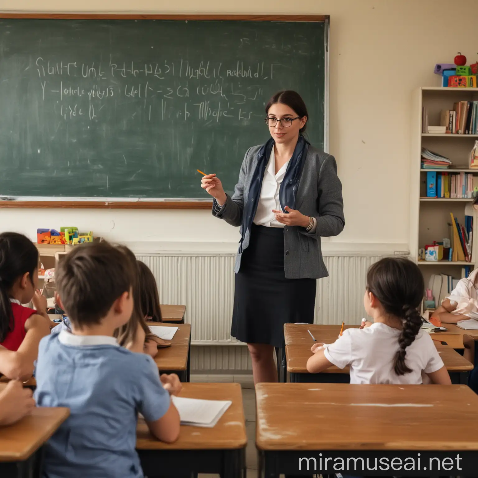 Teacher Teaching Students in Classroom