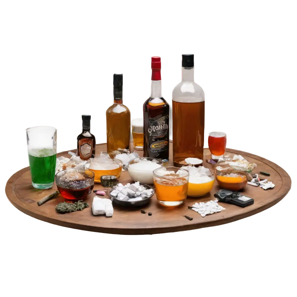 HighQuality-PNG-Image-of-a-Table-Full-of-Alcohol-Smoke-and-Drugs