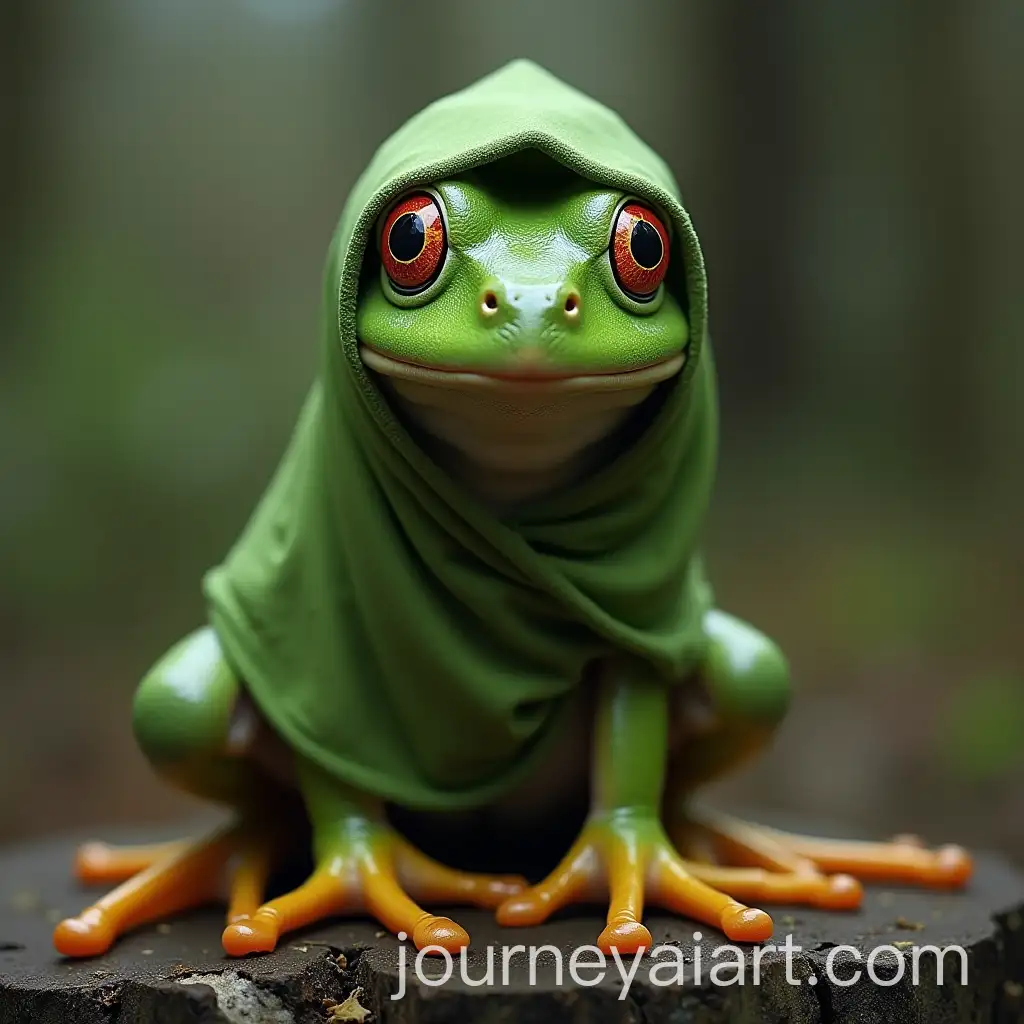 Frog-Wearing-a-BurAI-Image-Prompt-Expansionkha-in-a-Unique-and-ThoughtProvoking-Artistic-Scene