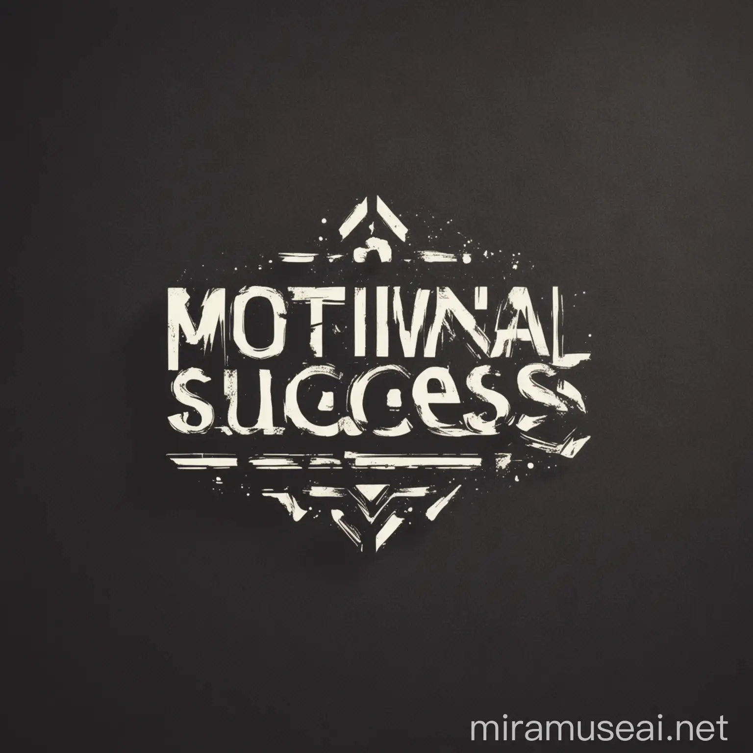 Motivational Success Logo Design with Abstract Shapes and Bold Typography