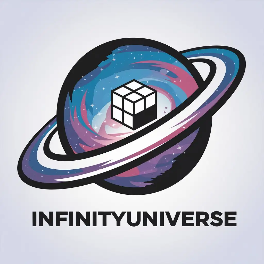 LOGO Design for InfinityUniverse Galaxy Universe and Minecraft Theme