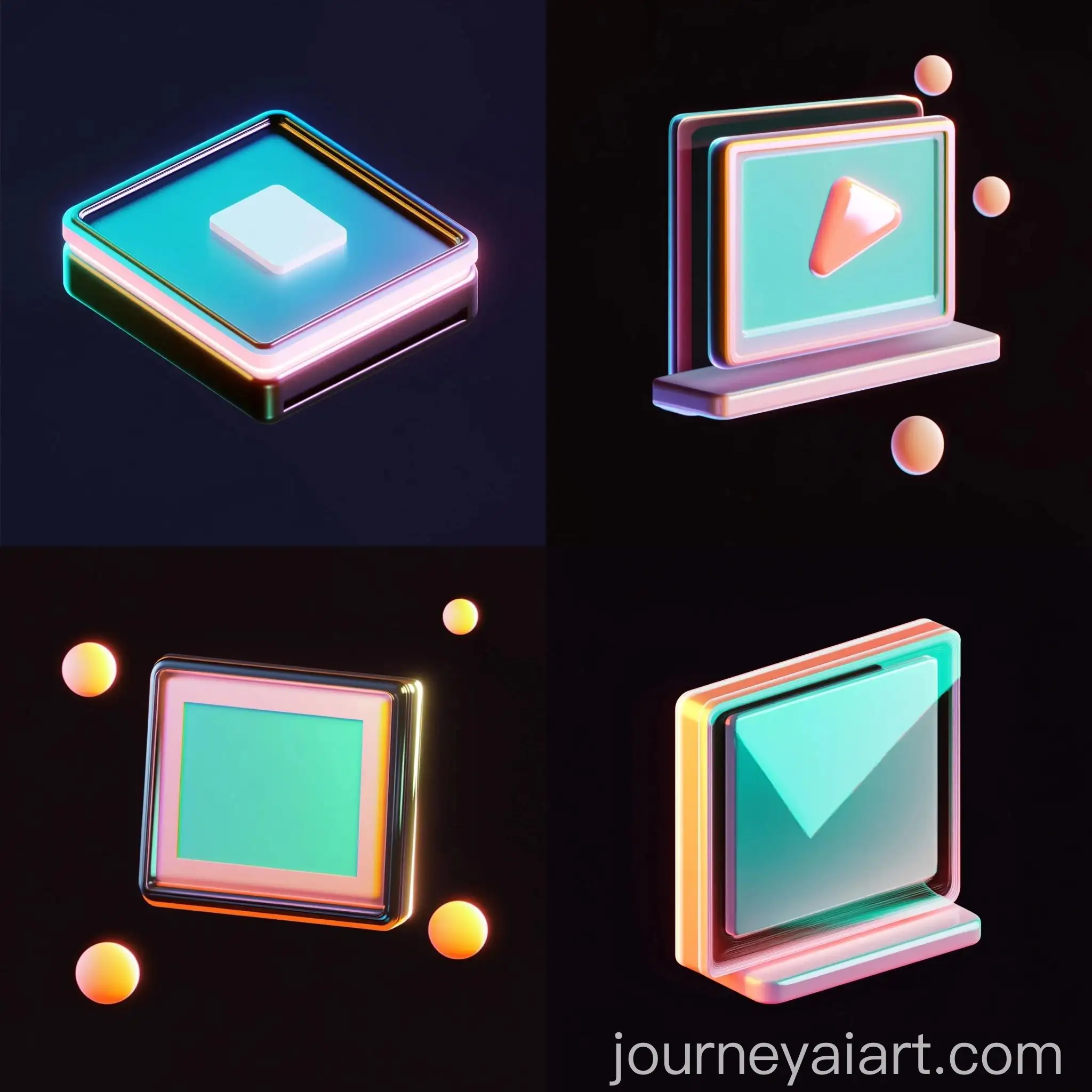 3D-Icon-of-Floating-Screen-Centered-in-Space