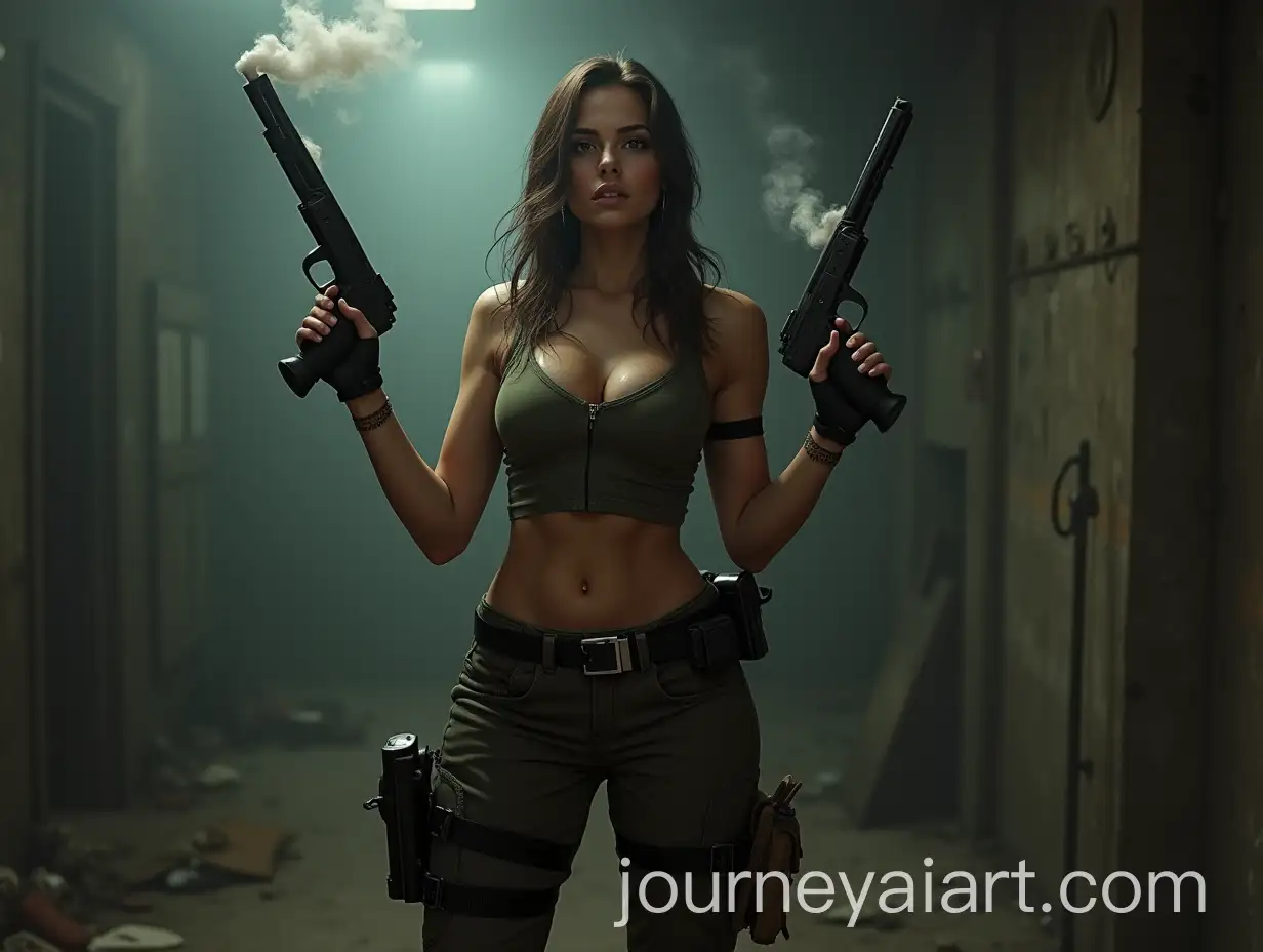 Fierce-Woman-in-Military-Gear-Holding-Shotguns-in-Escape-from-TarkAI-Image-Prompt-Expansionov-Style-Lab