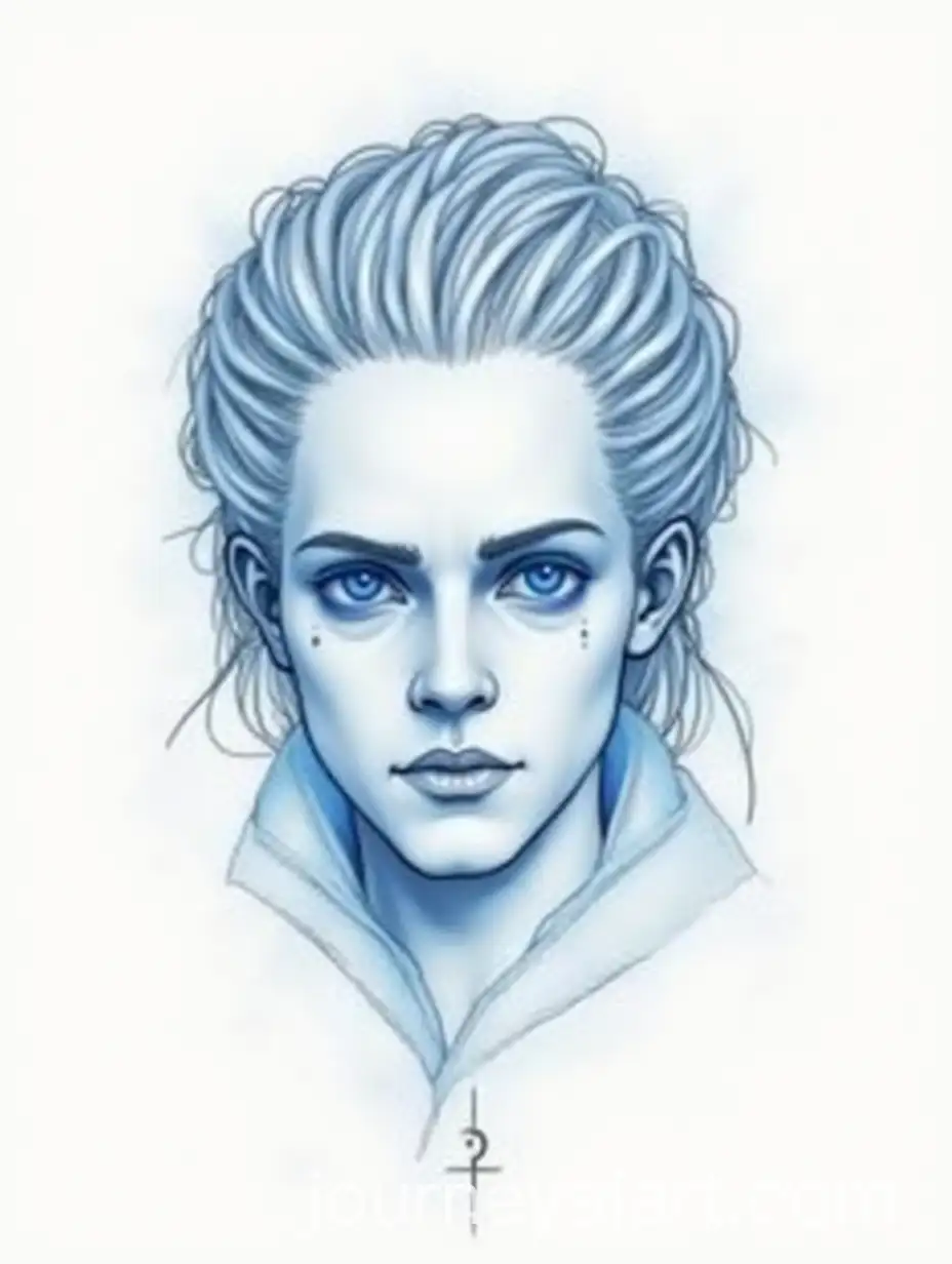 Minimalist-Tattoo-Design-of-Paul-Atreides-from-Dune-Blue-Eyes-on-White-Background