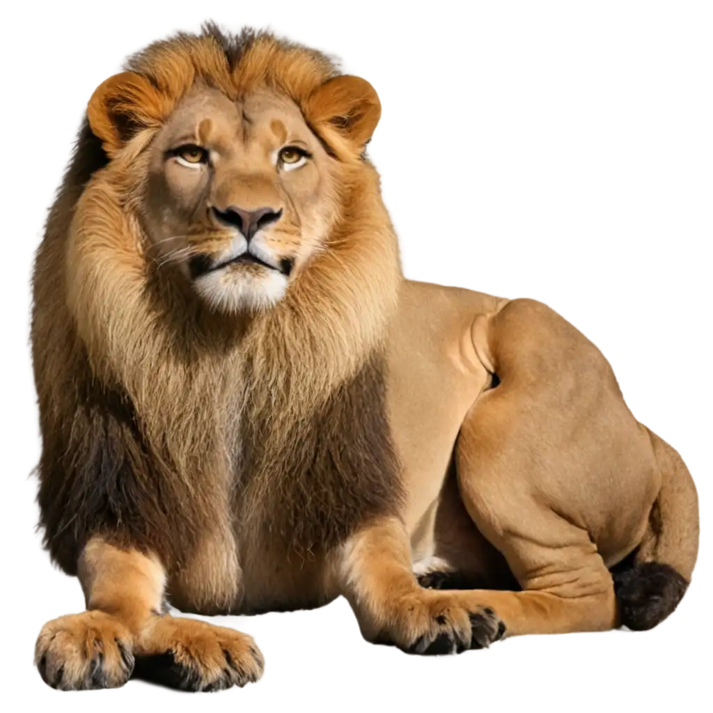 Majestic-Lion-Facing-Forward-HighQuality-PNG-Image-for-Versatile-Use