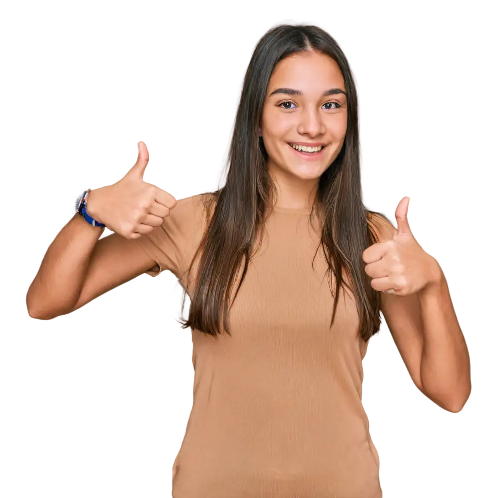 Girl-Giving-a-Thumbs-Up-in-Joyful-Admiration-PNG-Image-for-Versatile-Use