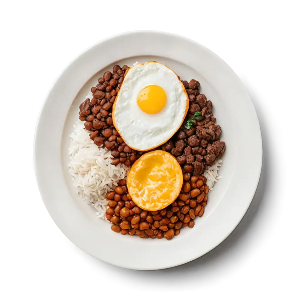 Delicious-Rice-Beans-Fried-Egg-and-Beef-Dish-HighQuality-PNG-Image-for-Culinary-Arts