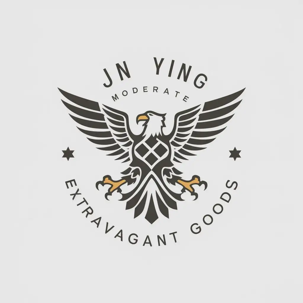 LOGO-Design-for-Jin-Ying-Extravagant-Goods-Elegant-Eagle-Symbol-in-Vector-Art