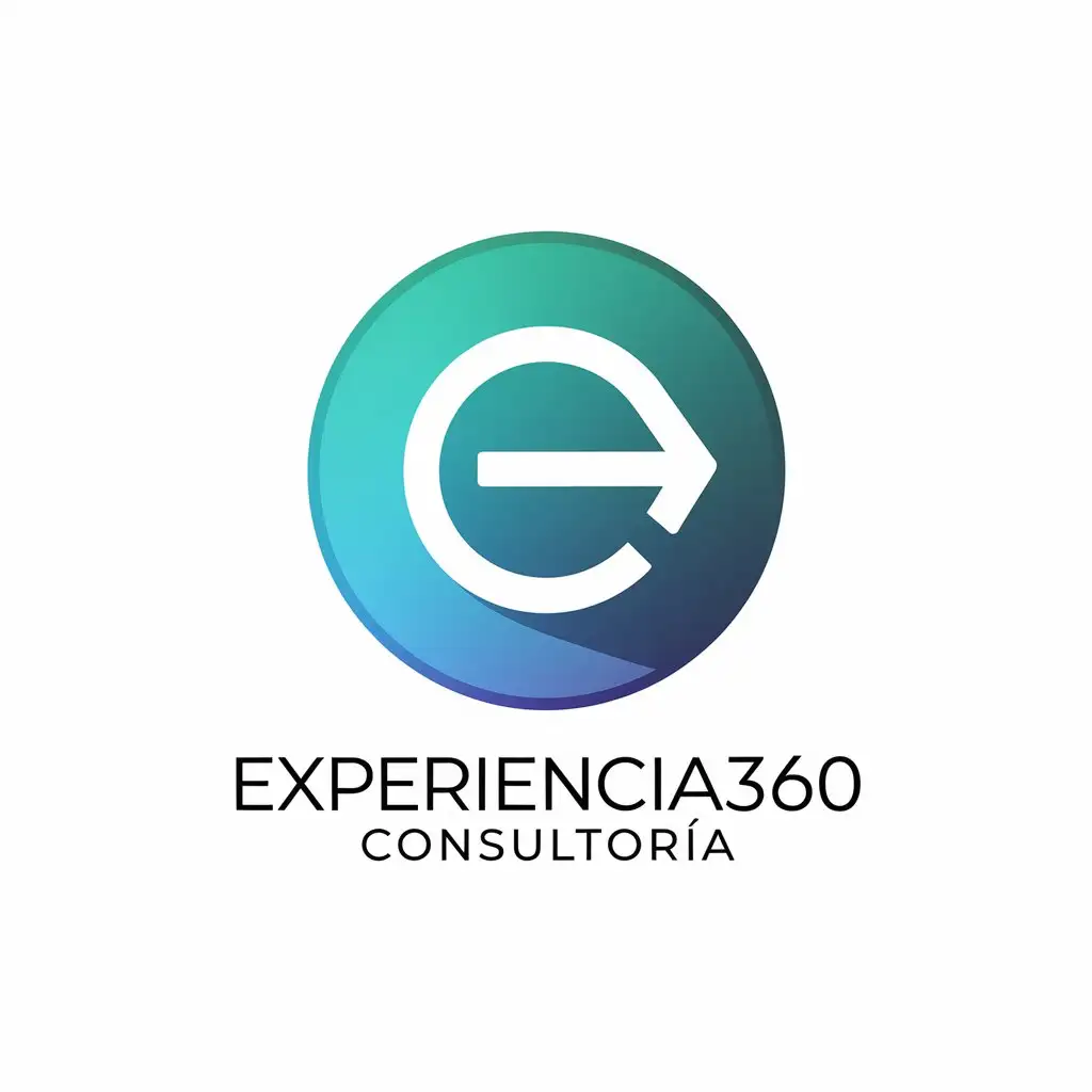 a vector logo design,with the text "Experiencia360", main symbol:An element that refers to 360 degrees customer experience and includes the letter 'E'.,Moderate,be used in Consultoría industry,clear background