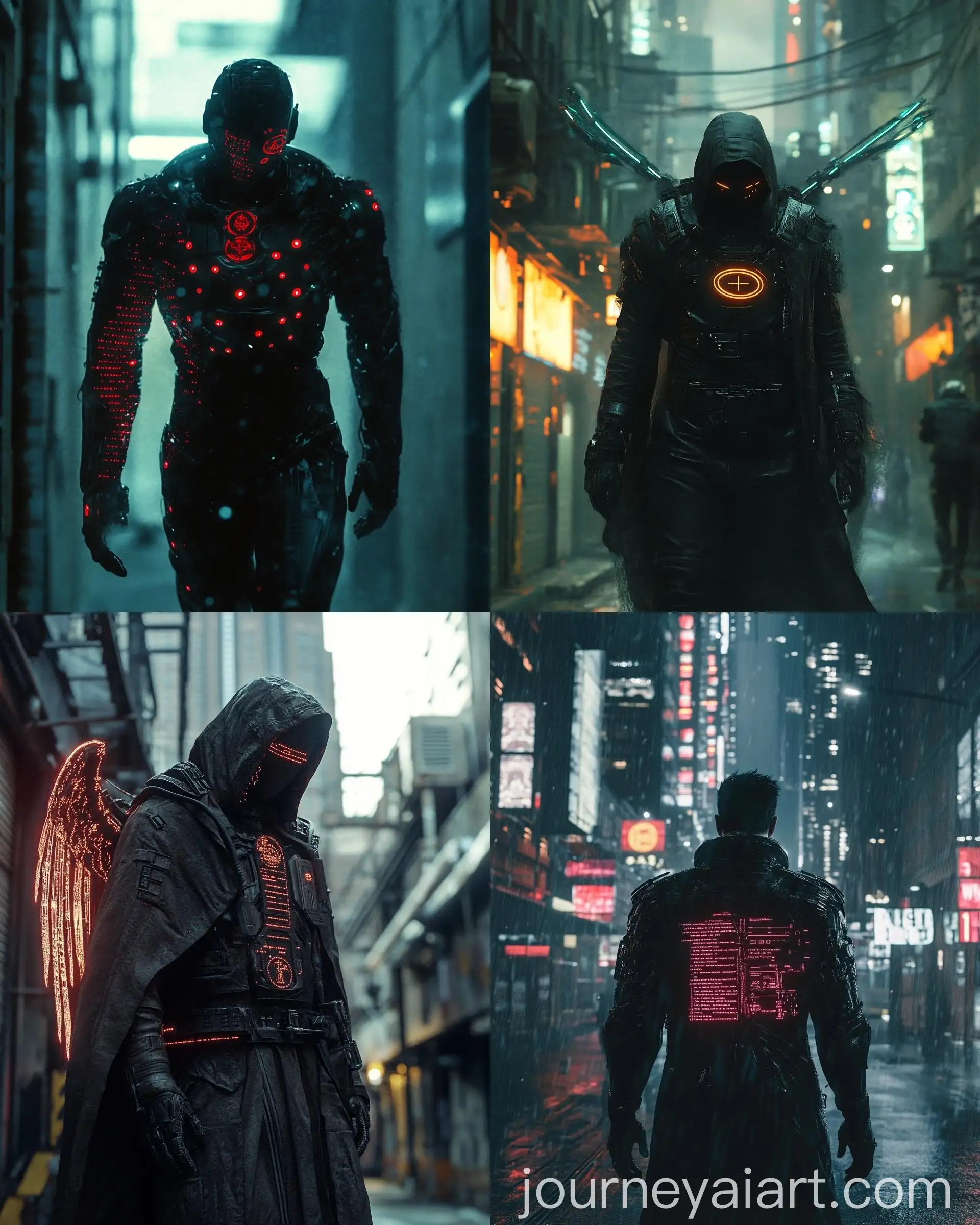 Futuristic-Evil-Conqueror-Gliding-Through-City-with-Angelic-Latin-Runes-and-Digital-LEDs