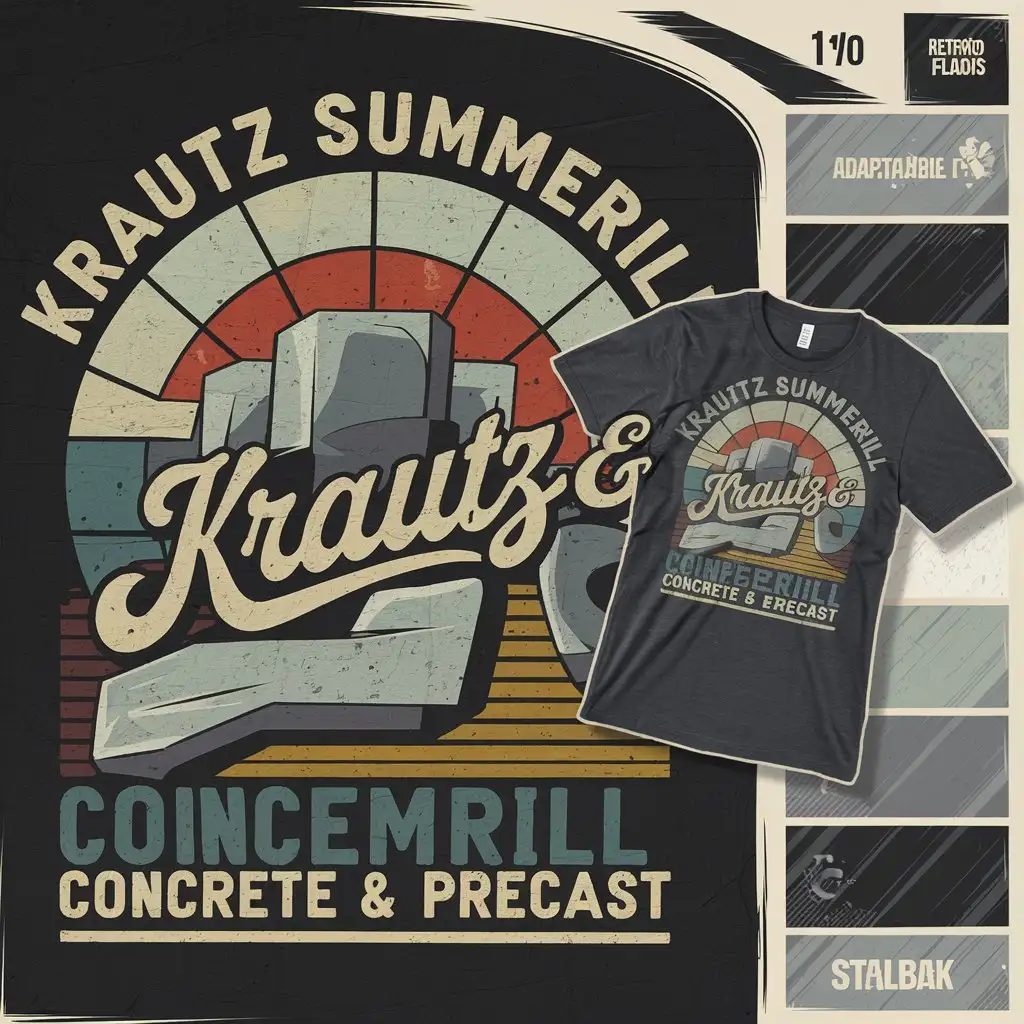 LOGO Design for Krautz Summerill VintageInspired Concrete Precast Theme