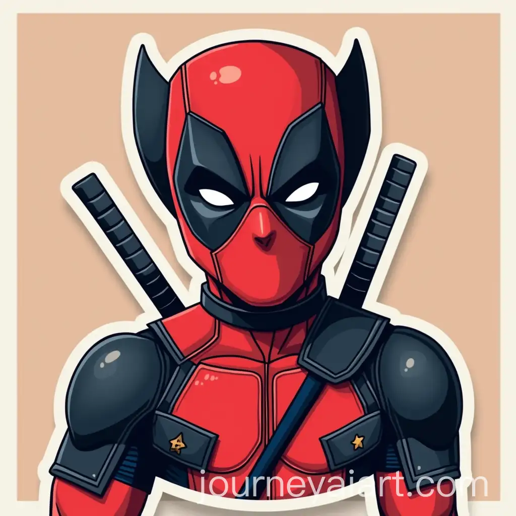 Minimalistic-Digital-Sticker-of-Wolverine-in-Movie-Costume-and-Mask