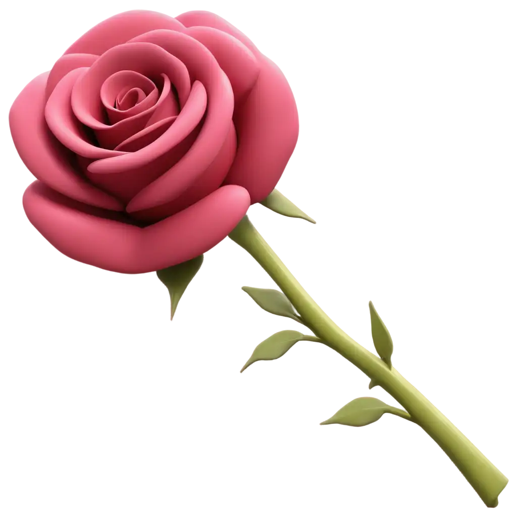PNG-Image-Usage-ScenariosBroken-3D-Rose-PNG-Image-for-Creative-and-Digital-Projects