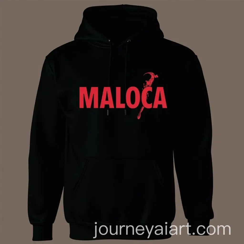 Custom-Black-Hoodie-with-Maloca-Logo-Featuring-Cantona-Kick-Design