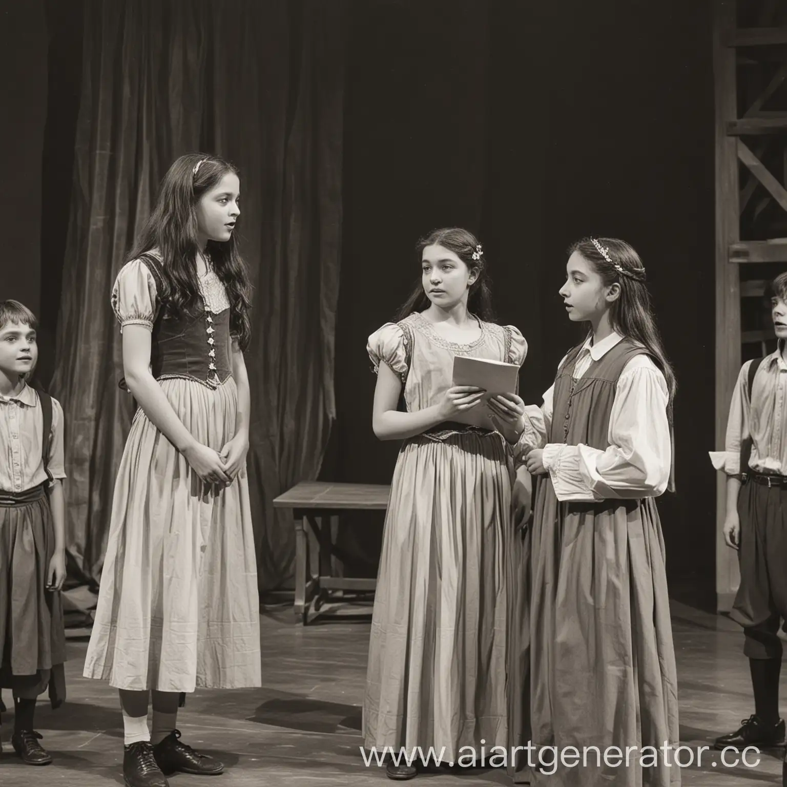 Grade-7-Students-Rehearsing-Romeo-and-Juliet-on-School-Theatre-Stage