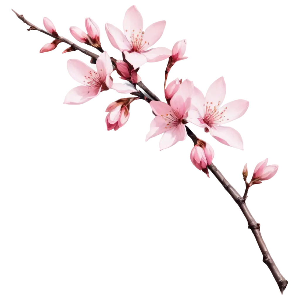 Cherry-Blossom-Branch-PNG-on-White-Background-HighQuality-Realism-for-Design-Projects