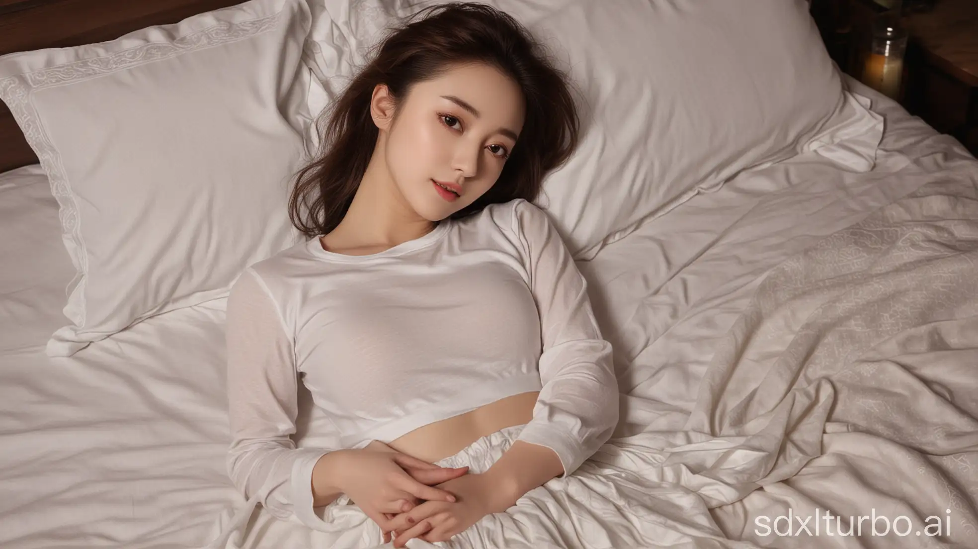 Chinese-Beauty-Zhao-Liying-in-Winter-Night-Sleepwear