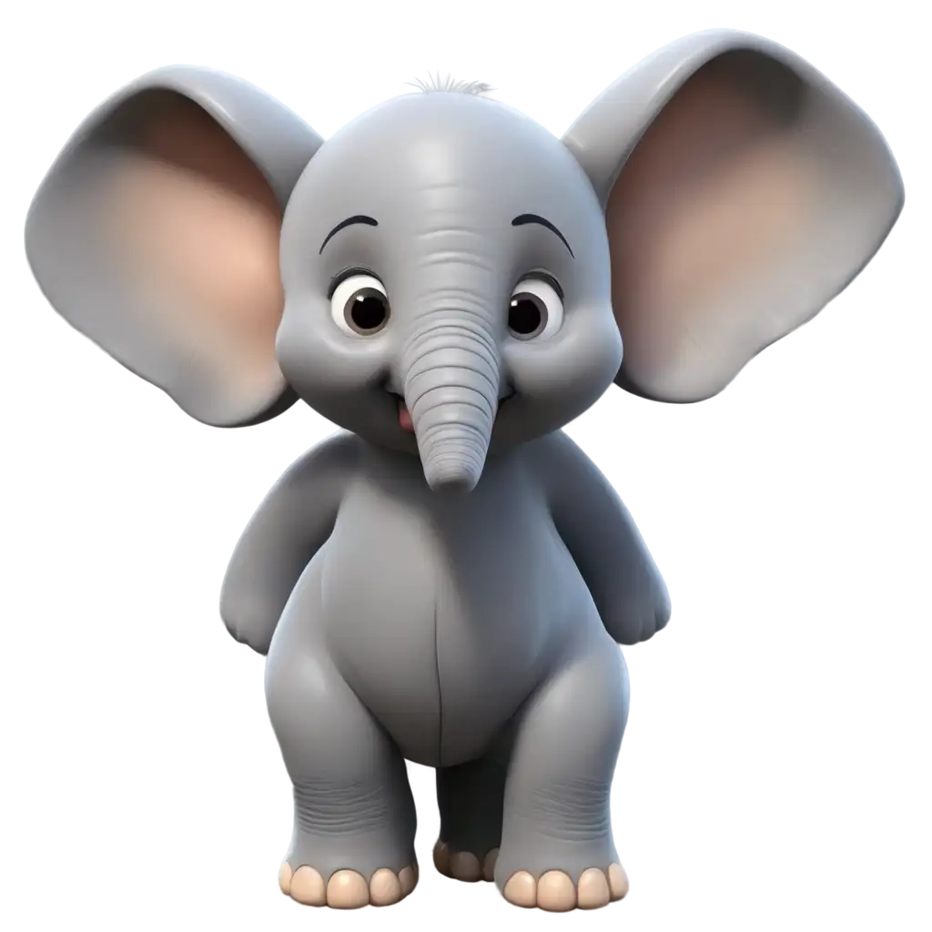 Baby-Elephant-Cartoon-PNG-HighQuality-Transparent-Image-for-Versatile-Use