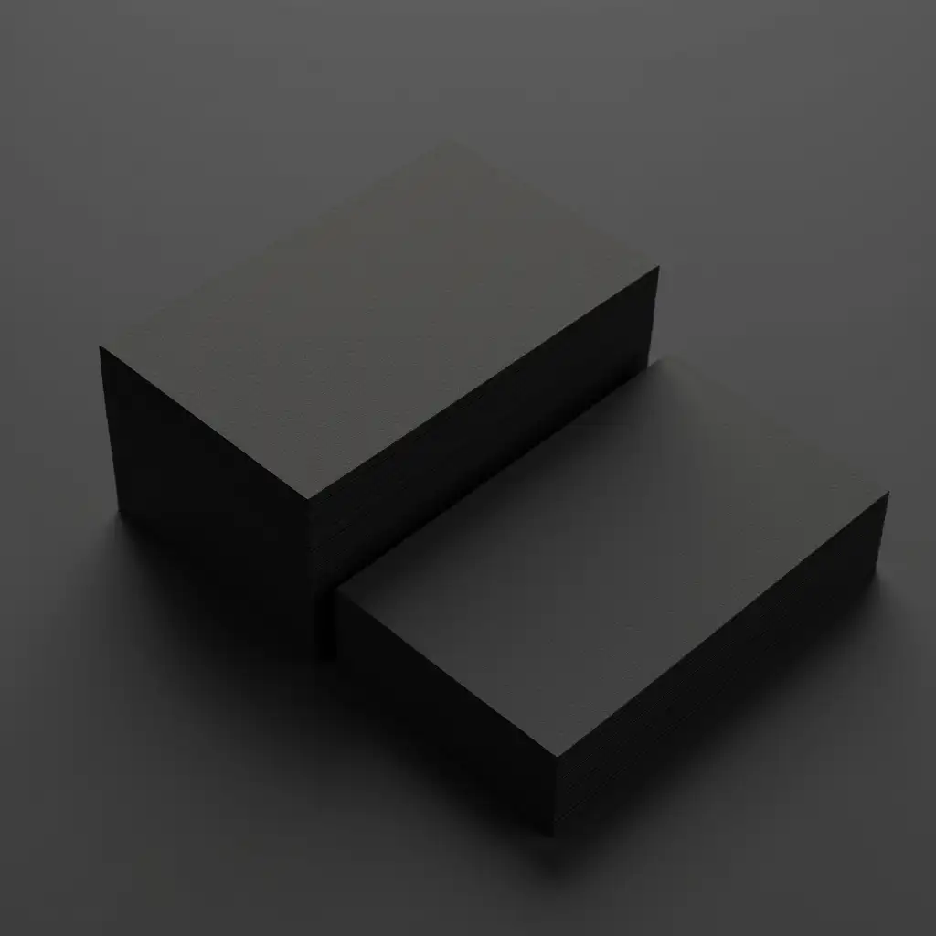 Elegant Business Card Design in Black with Minimalist Style