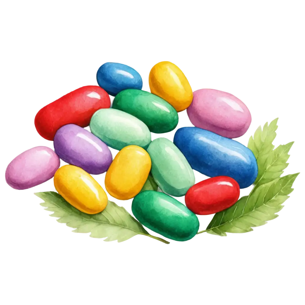 Vibrant-Pharmaceutical-Pills-Herbal-Medicine-Natural-Remedies-PNG-Handpainted-Watercolor-Illustration-for-Health-and-Wellness-Themes