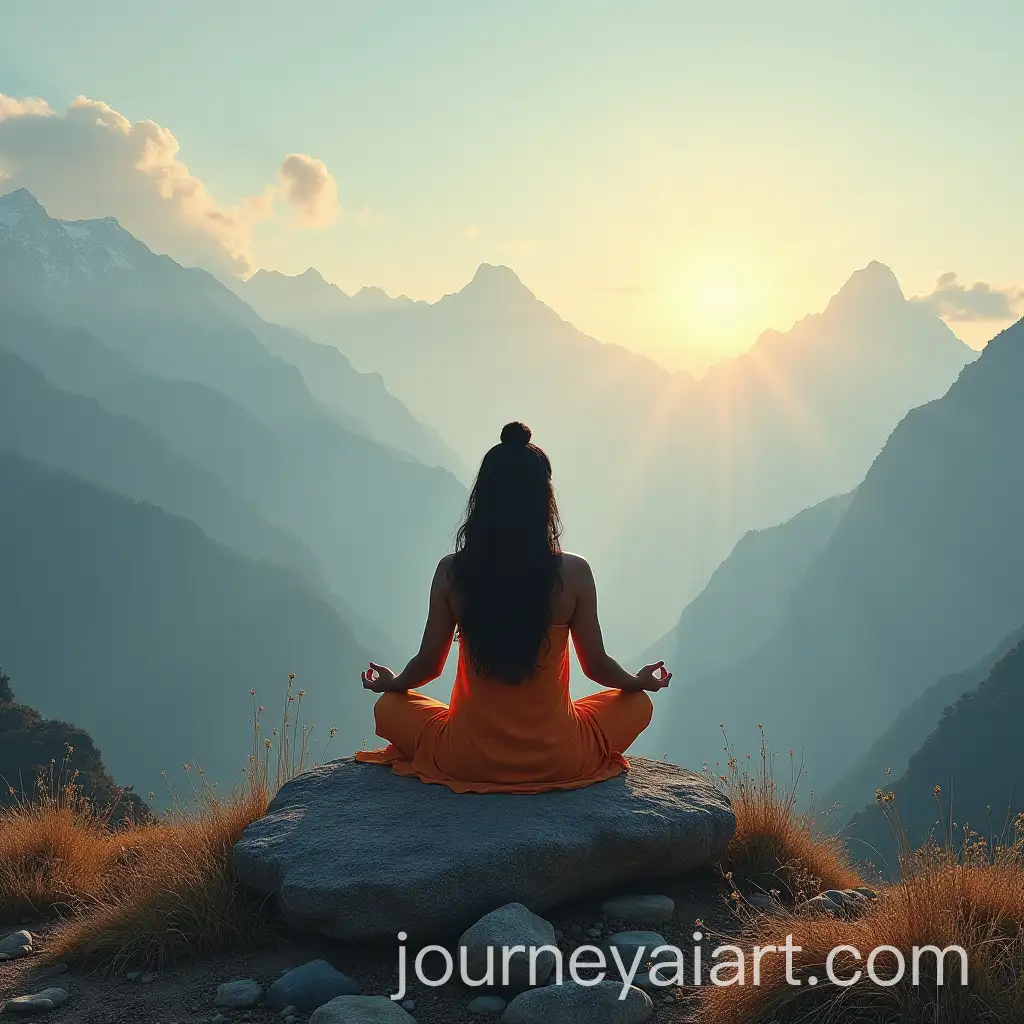 Hindu-God-Meditating-in-Serene-Mountain-Landscape