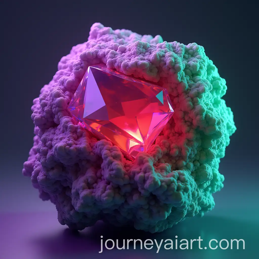 Colorful-Gemstone-with-Purple-Red-Green-and-Cyan-Colors