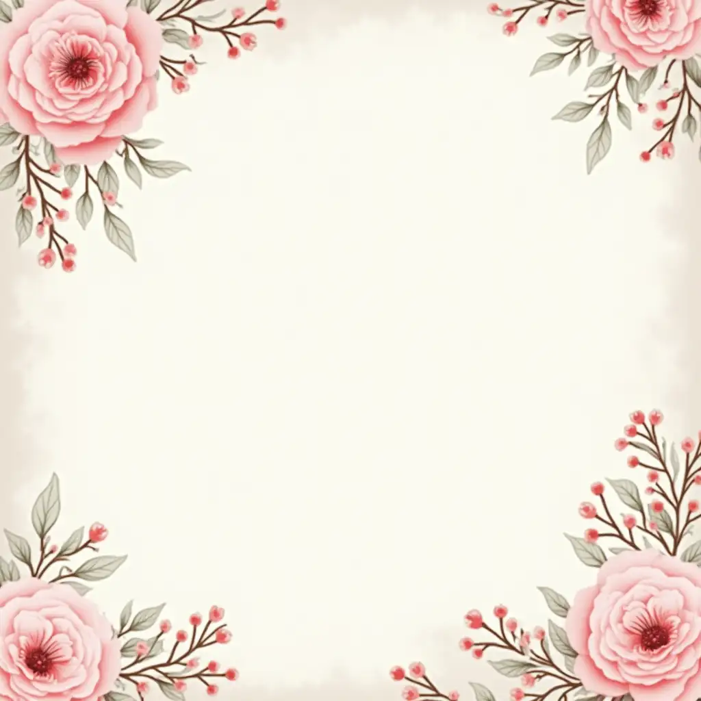 Elegant Floral Scrapbook Paper Design