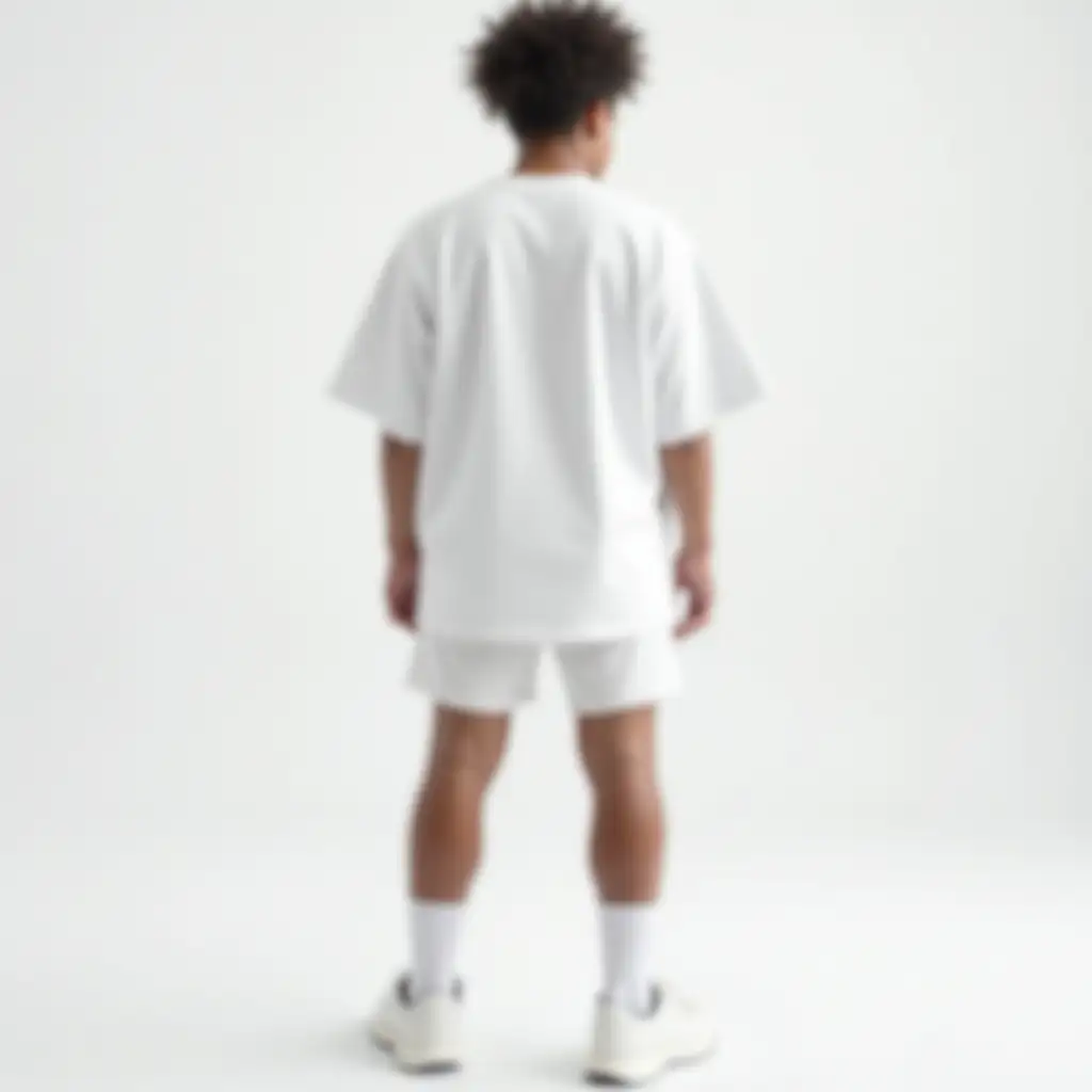 Streetwear-Fashion-Mockup-Oversized-Tshirt-Shorts-Sneakers-and-Socks-in-White