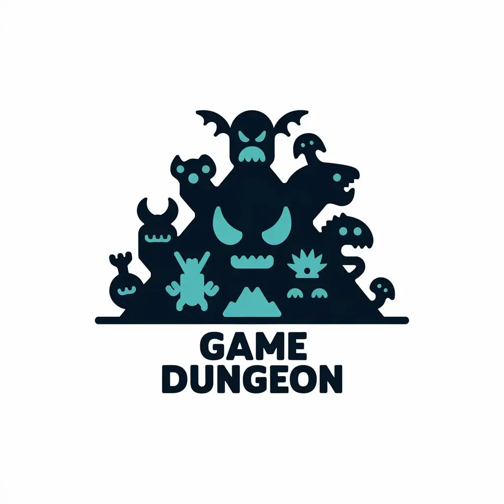 LOGO Design for Game Dungeon Vector Logo with Dungeon of Monsters Symbol for Entertainment Industry