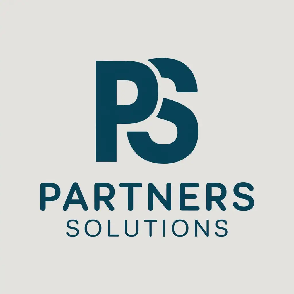 LOGO Design for Partners Solutions PS Symbol with Moderate Clear Background