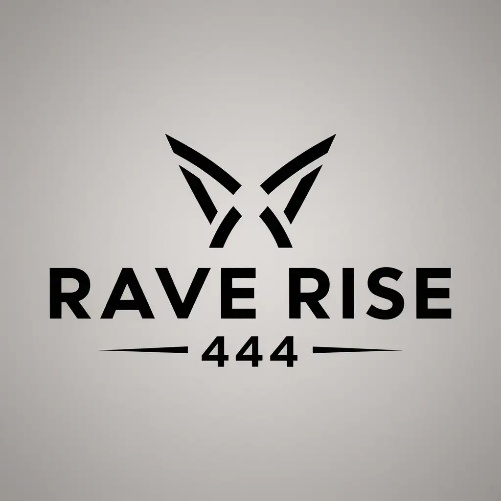 LOGO Design for RAVE RISE 444 Vector Design with Two R Letters for Entertainment Industry