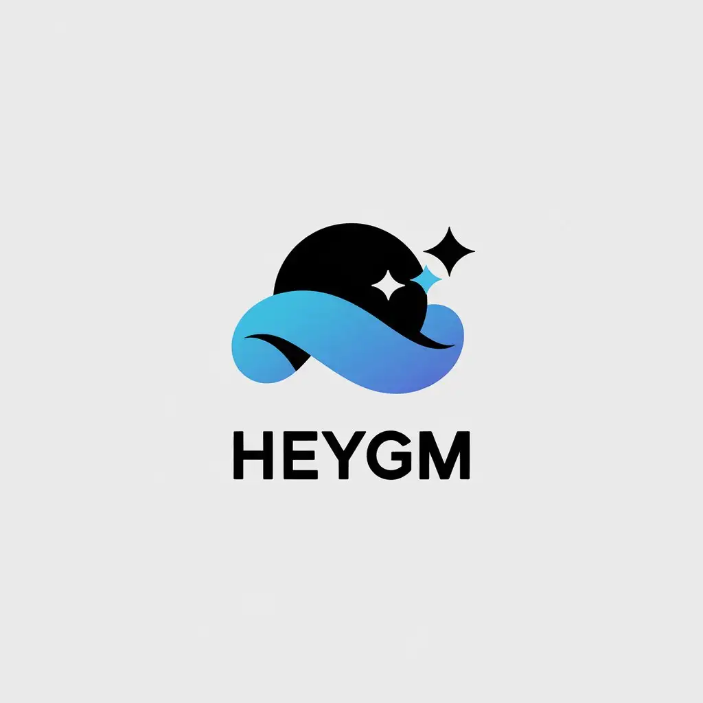 LOGO Design For heyGM Minimalistic Hello Symbol for Internet Industry